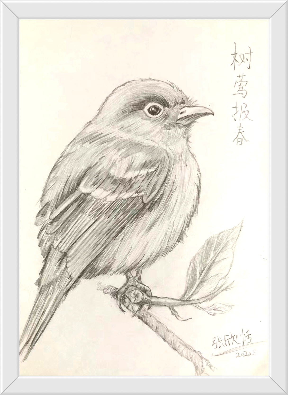 初三3班 张欣恬 《树莺报春》.jpg