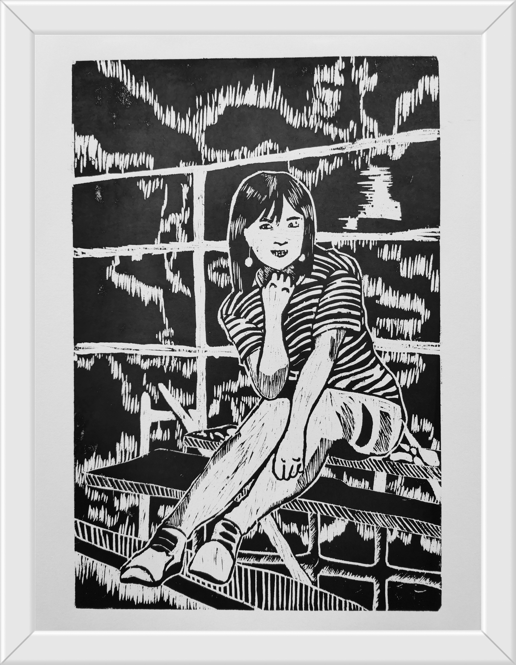 初一7班 张若歆《阶上女孩》.jpg